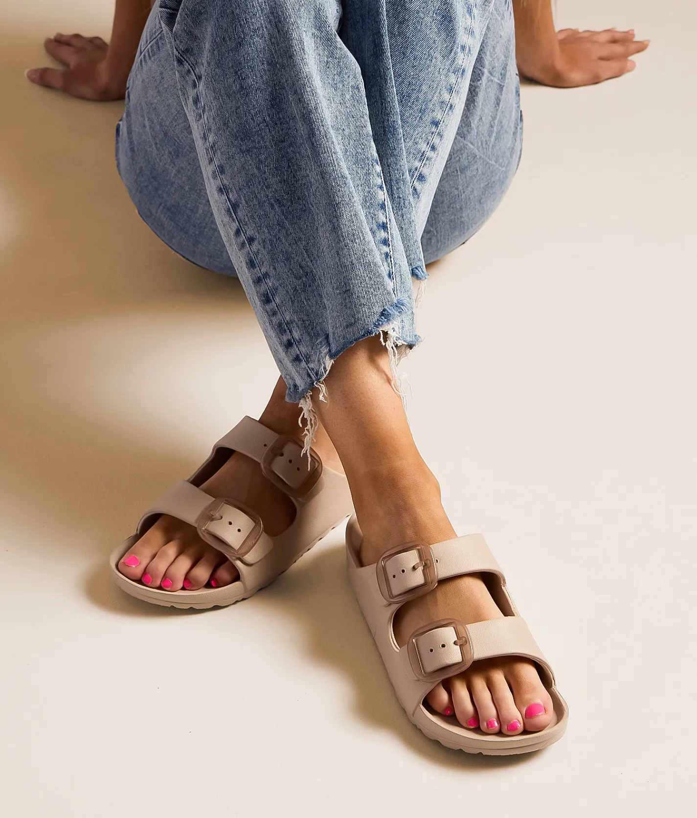 Mia Jazy Double Strap al Sand Discount