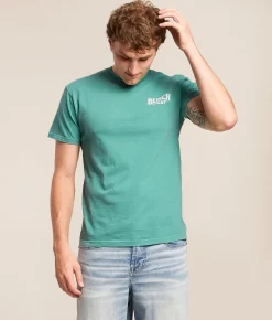 Tops|Graphic T-Shirts | Fieldstone JEDCo Busch Light Field Dog T-Shirt Seafoam