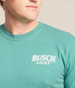 Tops|Graphic T-Shirts | Fieldstone JEDCo Busch Light Field Dog T-Shirt Seafoam