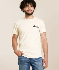 Tops|Graphic T-Shirts | JEDCo JEEP® Duck Trail T-Shirt Ivory