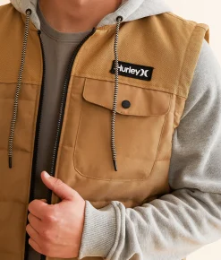 Hurley Jenkins Canvas Hooded Jacket Black Outlet