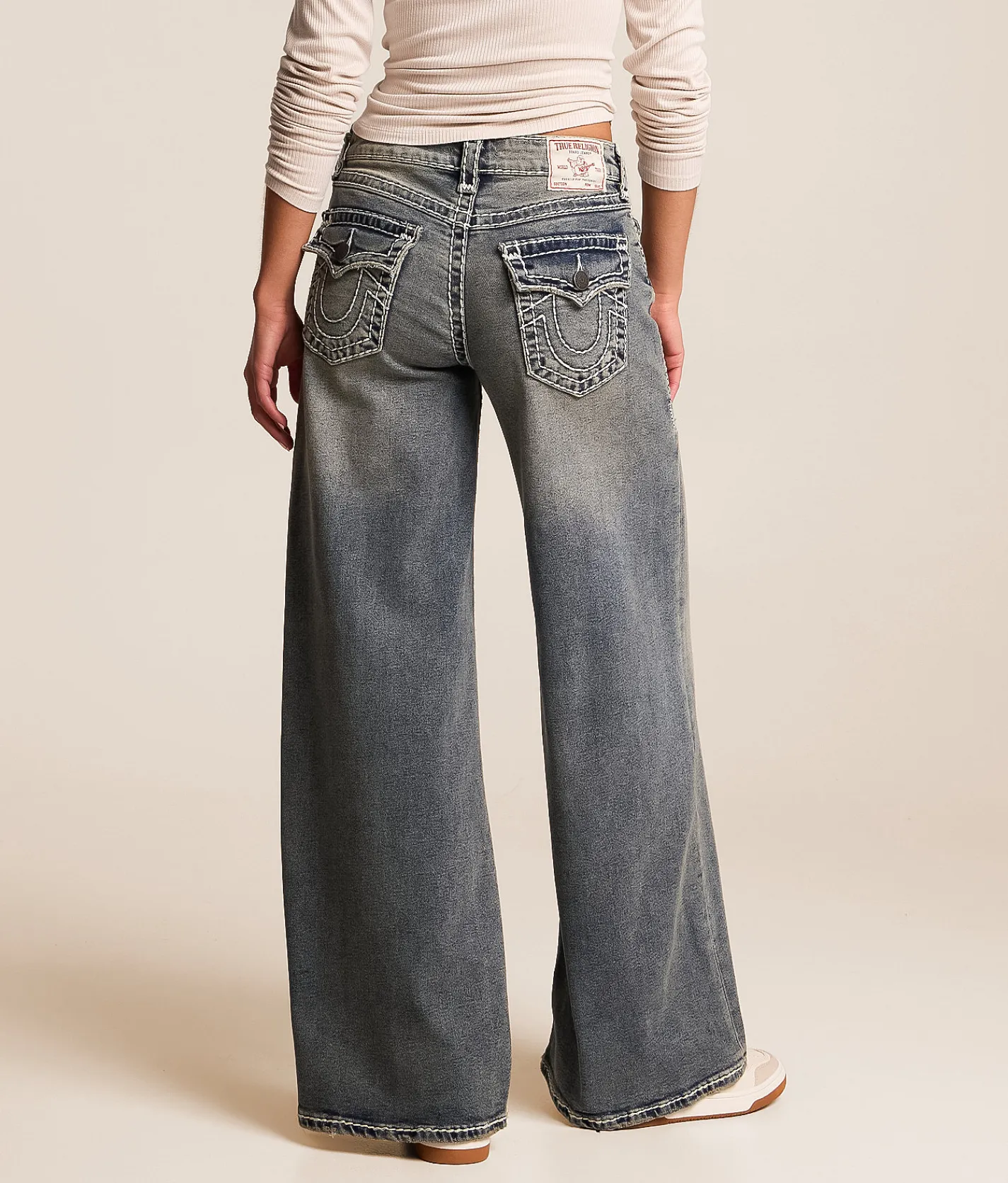 True Religion Jessie Super Baggy Stretch Jean Ice Veil Outlet