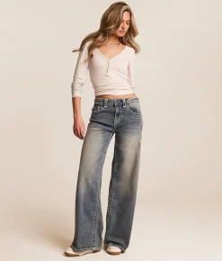 True Religion Jessie Super Baggy Stretch Jean Ice Veil Outlet