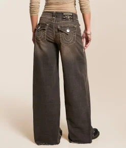 True Religion Jessie Super Baggy Stretch Jean Cocoa Crumble