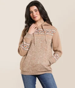 Tops | Hooey Jimmy Hooded Henley Sweatshirt Portabella