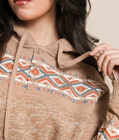 Tops | Hooey Jimmy Hooded Henley Sweatshirt Portabella