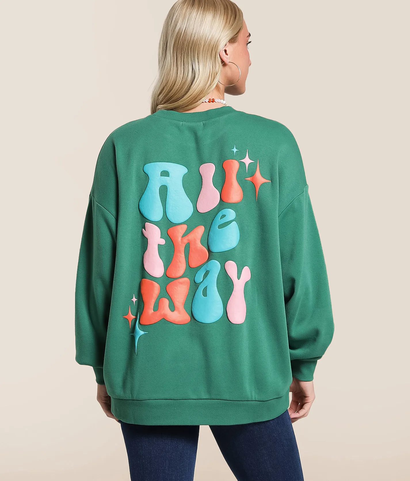 Modish Rebel Jingle All The Way Pullover Green Sale