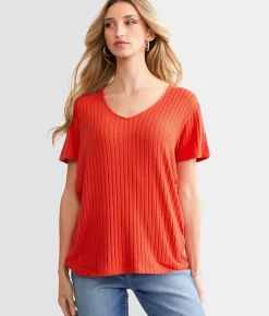 Tops | White Crow Joan Soft Rib Top Tango