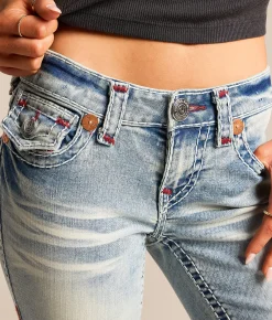 True Religion Joey Flare Stretch Jean Petal Bloom Sale