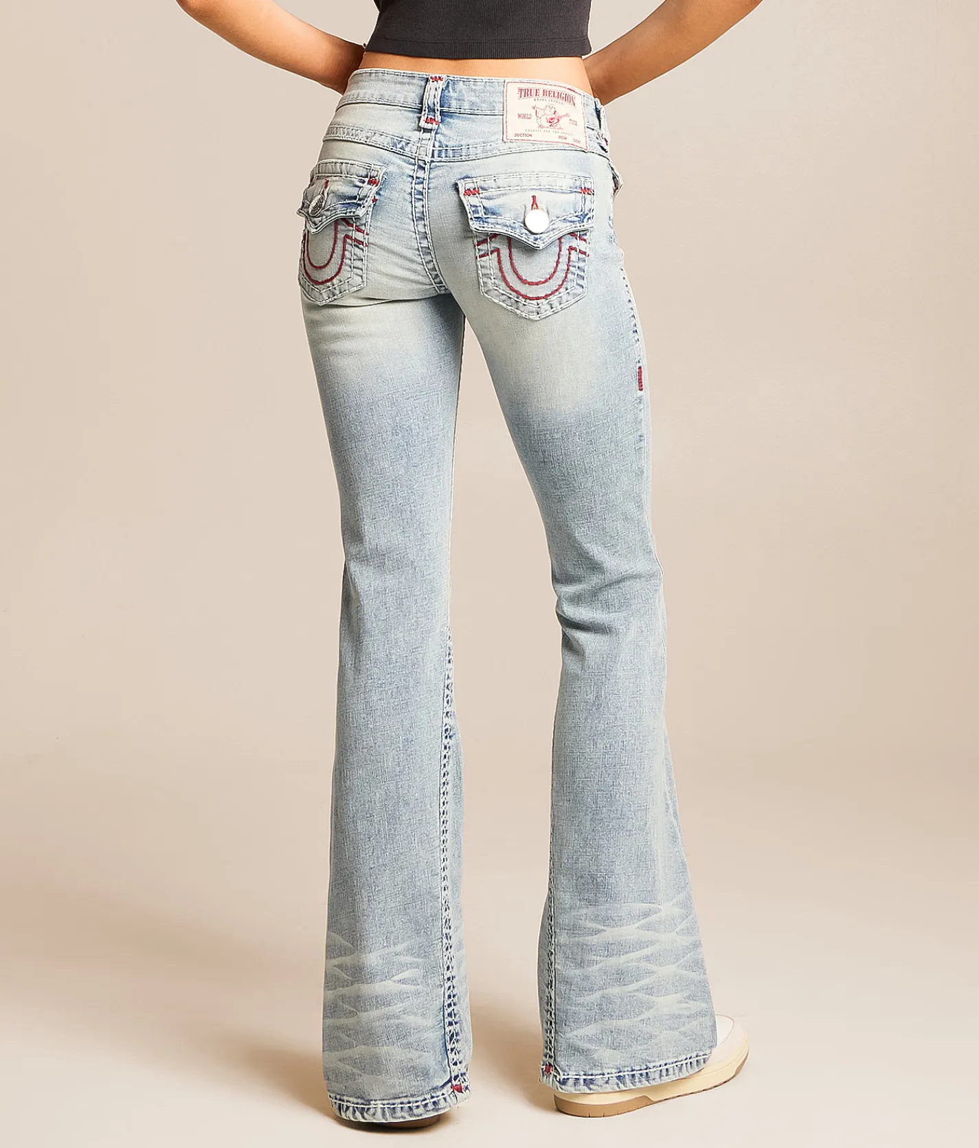 True Religion Joey Flare Stretch Jean Petal Bloom Sale
