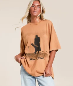 Tops | Merch Traffic Johnny Cash Oversized Band T-Shirt Lion Brown