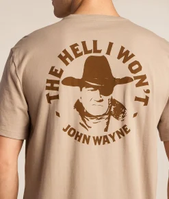 Hooey John Wayne T-Shirt Light Brown Sale