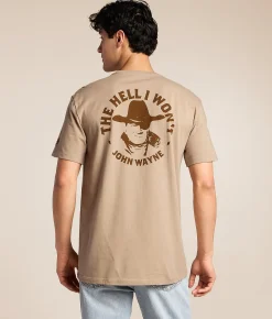 Hooey John Wayne T-Shirt Light Brown Sale