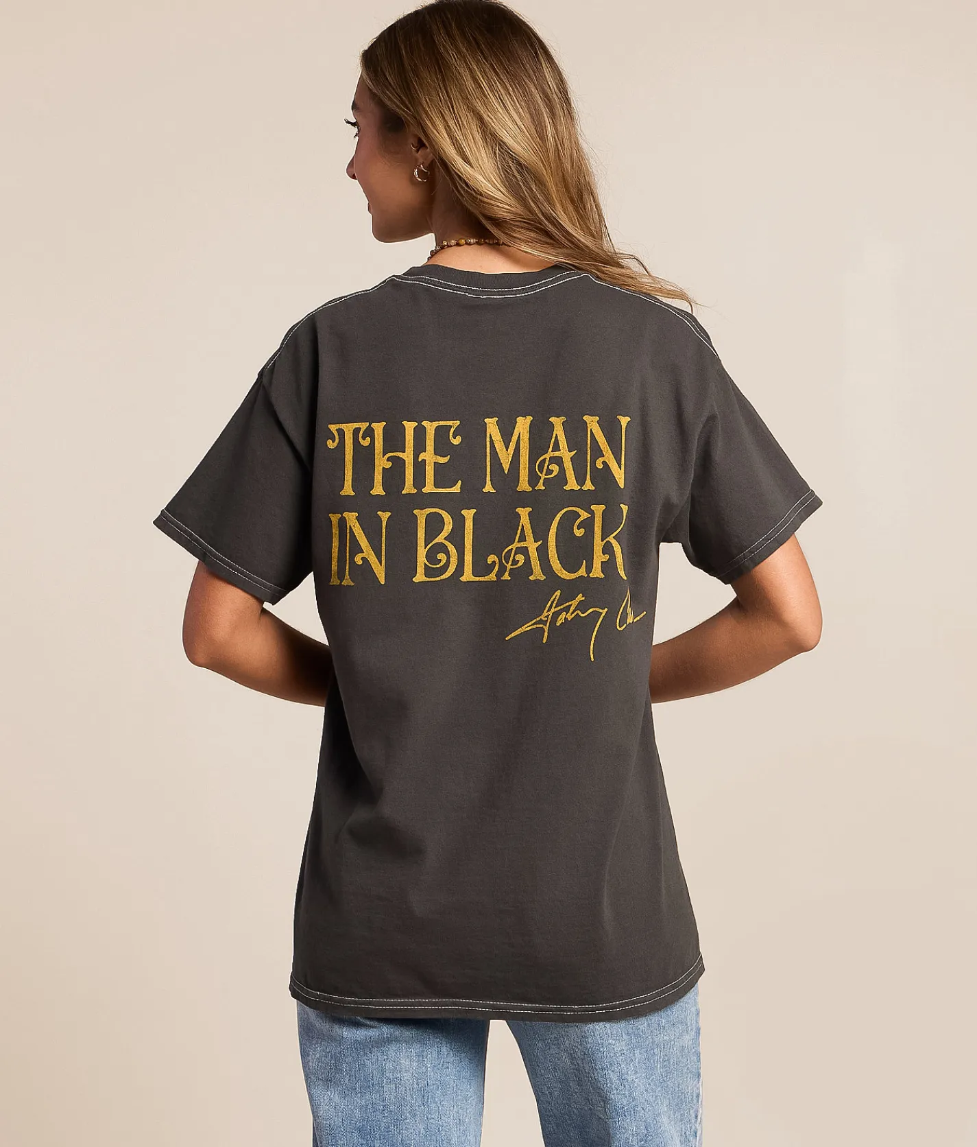 Merch Traffic Johny Cash Band T-Shirt Black Discount