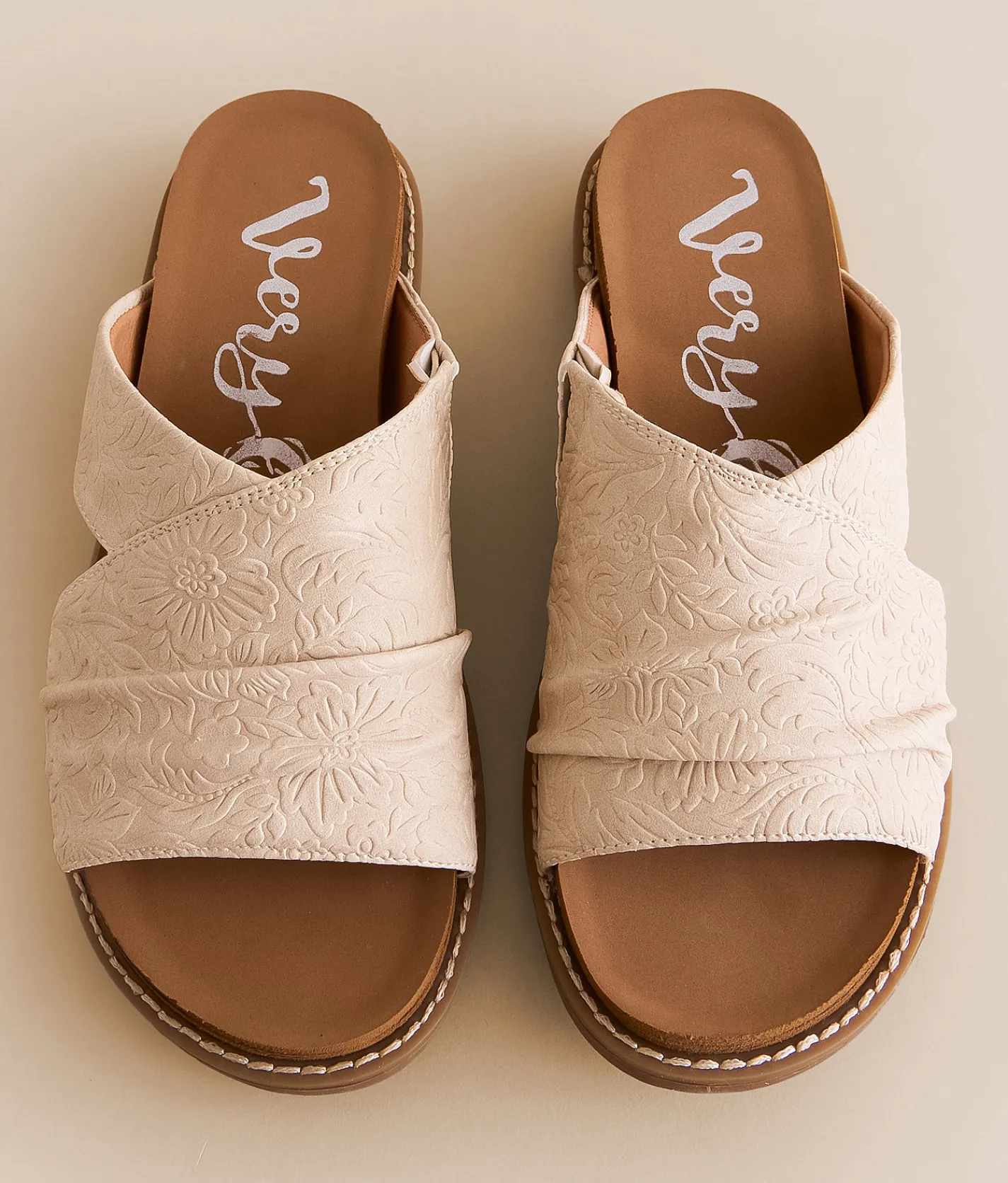 Very G Jolene Tooled Sandal Cream