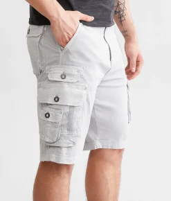 BKE Joshua Cargo Stretch Short Light Grey