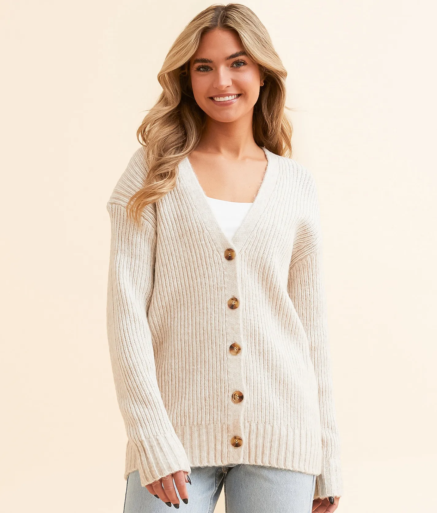 Tops | Z Supply Josie Cozy Cardigan Sweater Light Oatmeal Heather