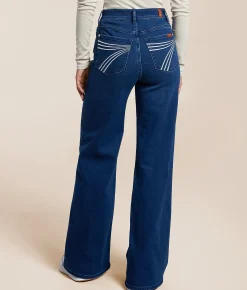 7 For All Mankind Jo Wide Leg Stretch Jean Crater Discount