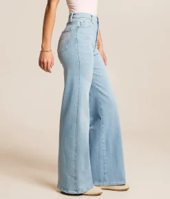 7 For All Mankind Jo Wide Leg Stretch Jean Indigo Bloom Outlet