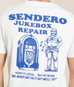 Graphic T-Shirts | Sendero Provisions Co. Jukebox Repair T-Shirt Vintage White