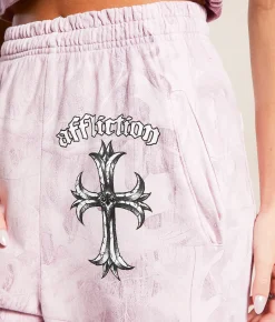 Bottoms | Affliction Jump Camo Sweatpant Lt Pink Reactive