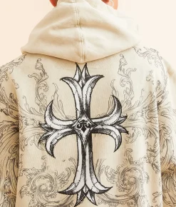 Tops | Affliction Jump Hooded Sweatshirt Sand Lava Wash