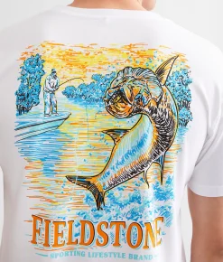 Graphic T-Shirts | Fieldstone Jumping Tarpon T-Shirt White