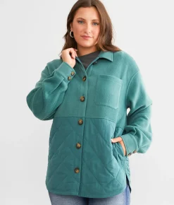 Tops|Coats & Jackets | Z Supply Jump Start Fleece Shacket Sandstone