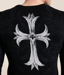 Tops|Graphic T-Shirts | Affliction Jump Thermal Black