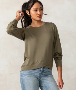 Buckle Black Jurnee Crossover Top Dusty Olive