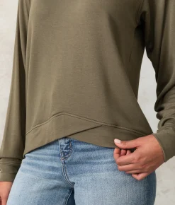 Buckle Black Jurnee Crossover Top Dusty Olive