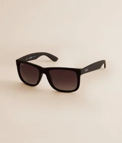 Ray-Ban® Justin Sunglasses Rubber Black Light Grey G Best