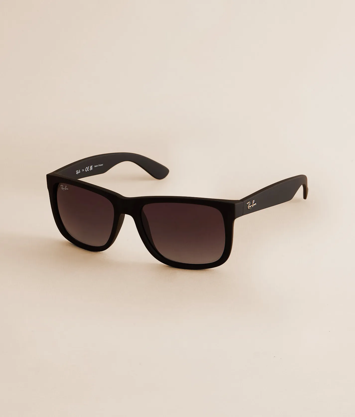 Ray-Ban® Justin Sunglasses Rubber Black Light Grey G Best