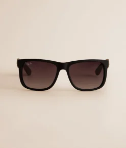 Ray-Ban® Justin Sunglasses Rubber Black Light Grey G Best