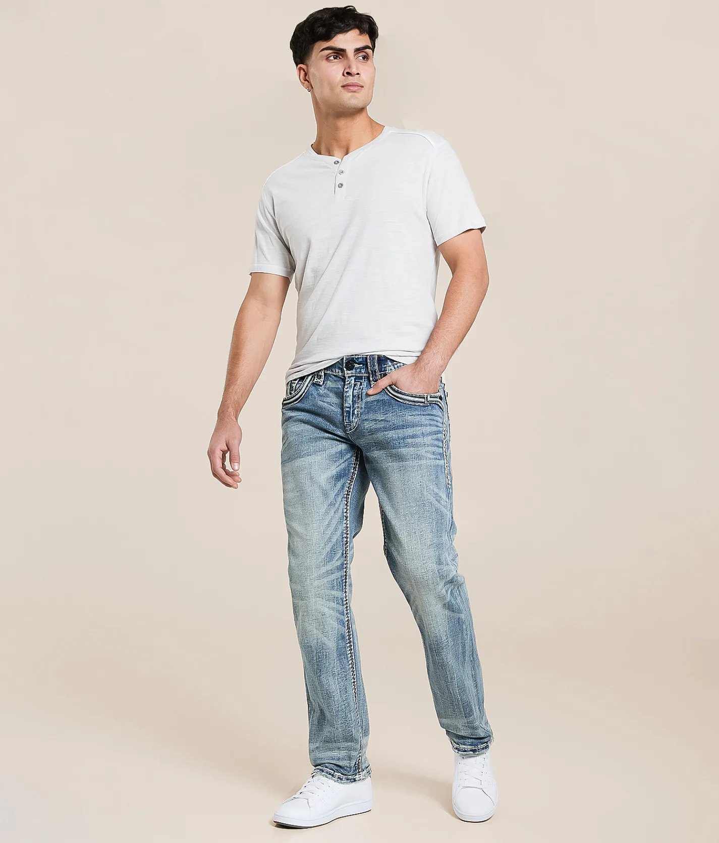 Rock Revival Kaelo Relaxed Taper Stretch Jean Kaelo EQ200 Sale