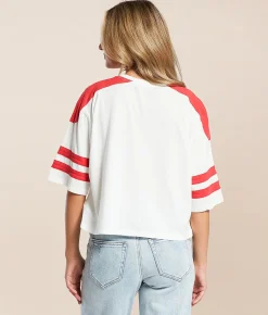 Tops | Junkfood Kansas City Chiefs Cropped T-Shirt Vintage White Licorice