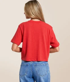 Junkfood Kansas City Chiefs Thrill Cropped T-Shirt Licorice Best
