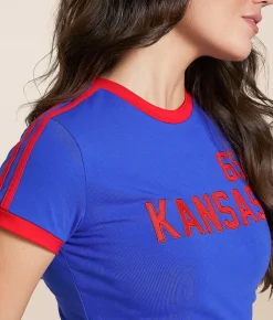 Tops | HYPE AND VICE Kansas Jayhawks Baby Cropped T-Shirt Royal