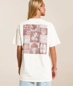 Tops | Reef Kara T-Shirt Marshmallow Reactive Wash