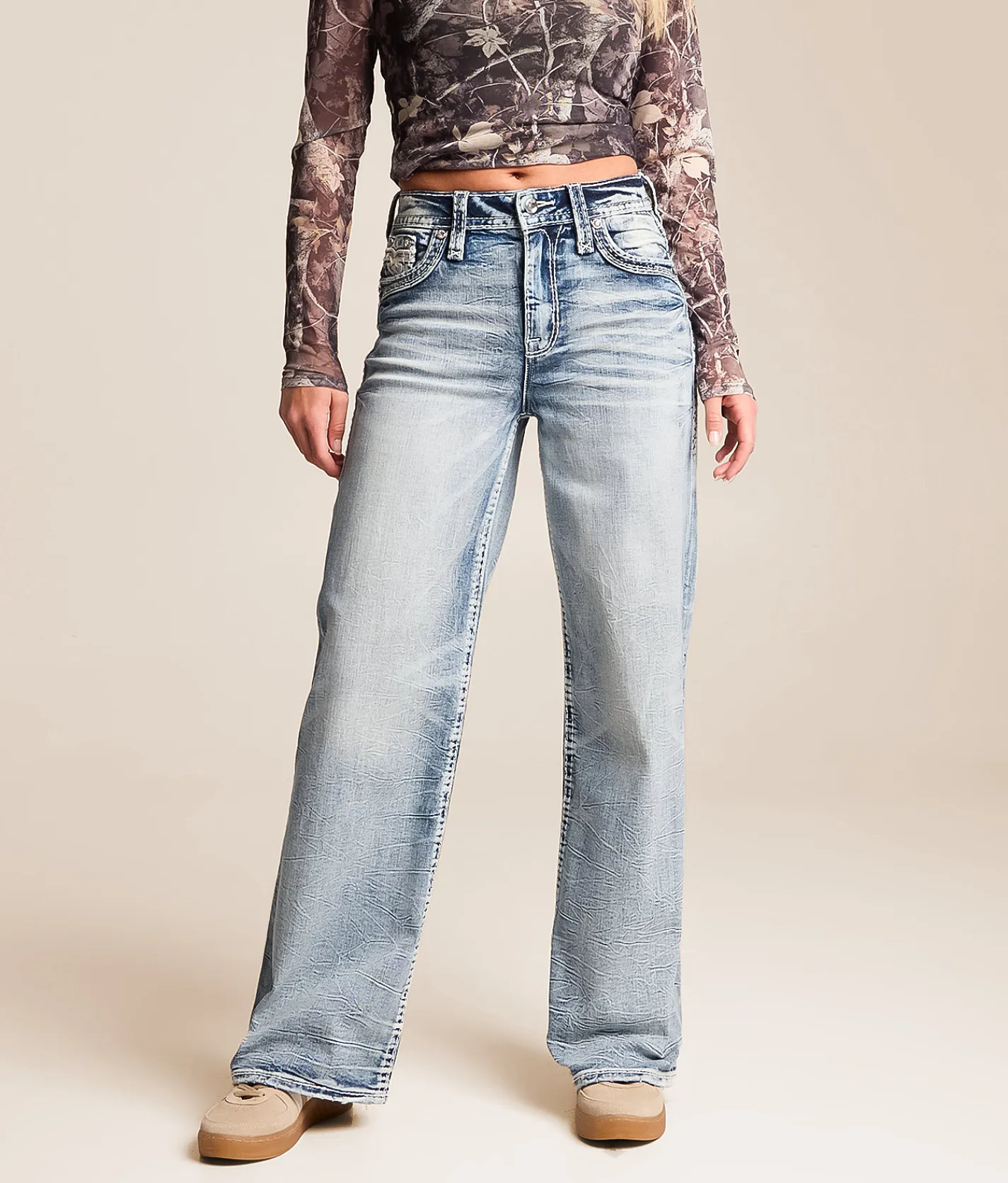 Jeans|Bottoms | Rock Revival Kari Wide Leg Stretch Jean Kari UW203