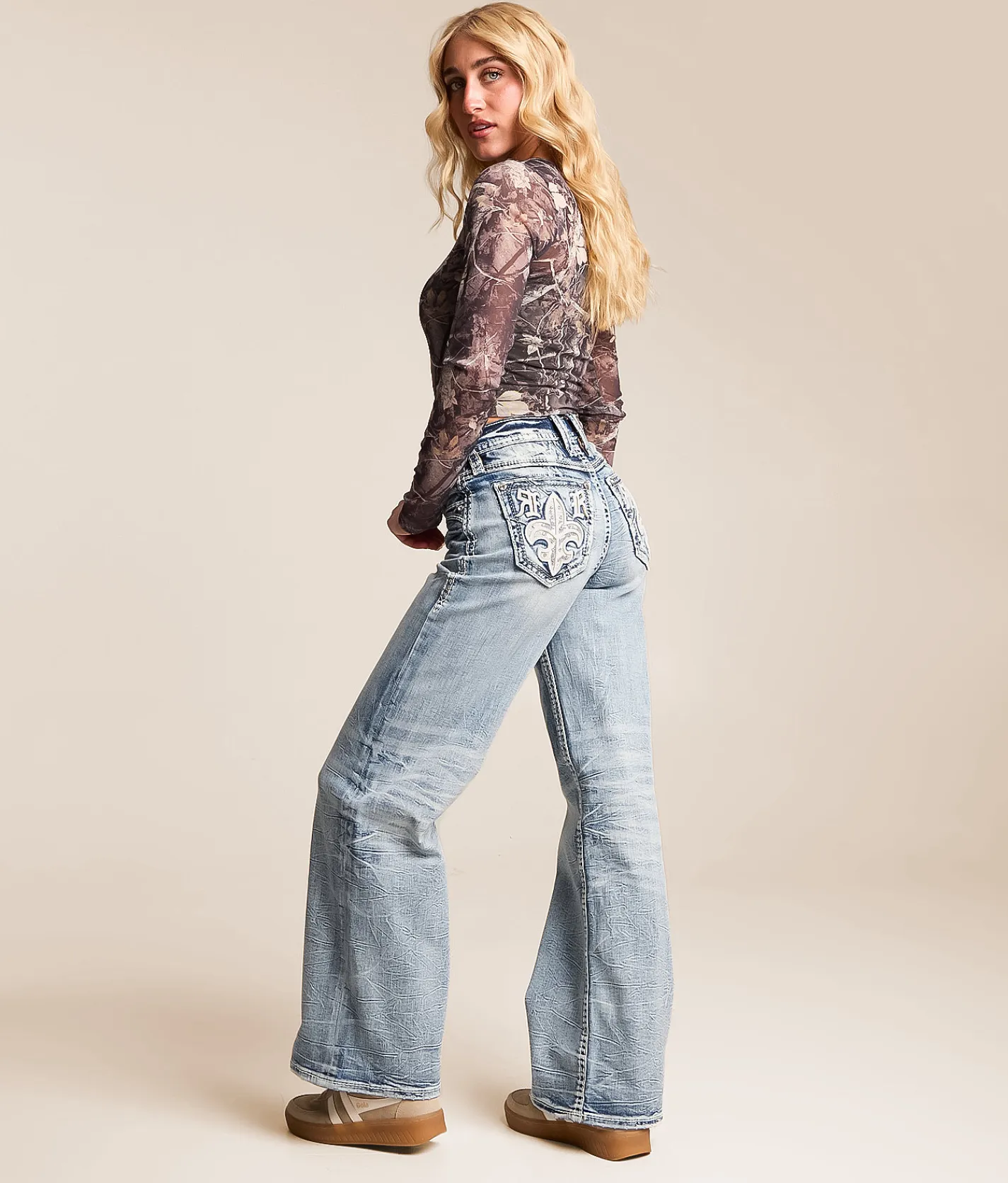 Jeans|Bottoms | Rock Revival Kari Wide Leg Stretch Jean Kari UW203