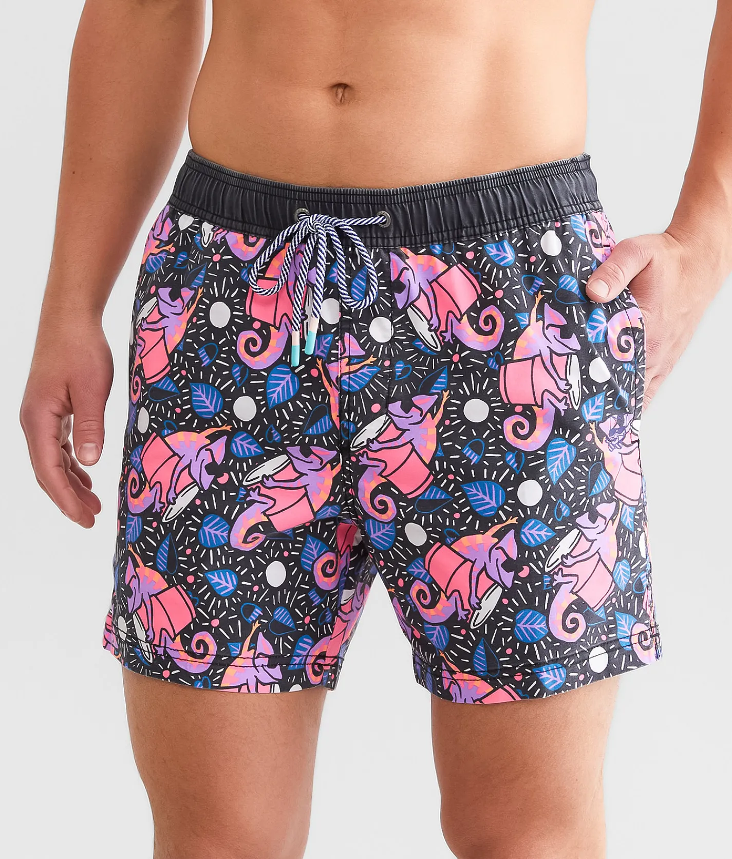 party pants Karma Chameleon Stretch Swim Trunks Black