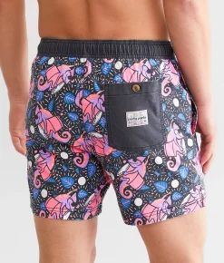 party pants Karma Chameleon Stretch Swim Trunks Black