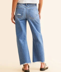 VERVET by Flying Monkey Kate High Rise Barrel Leg Jean Ludic Discount