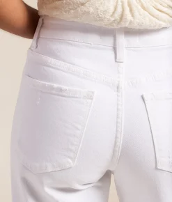 VERVET by Flying Monkey Kate High Rise Barrel Stretch Jean Optic White Discount
