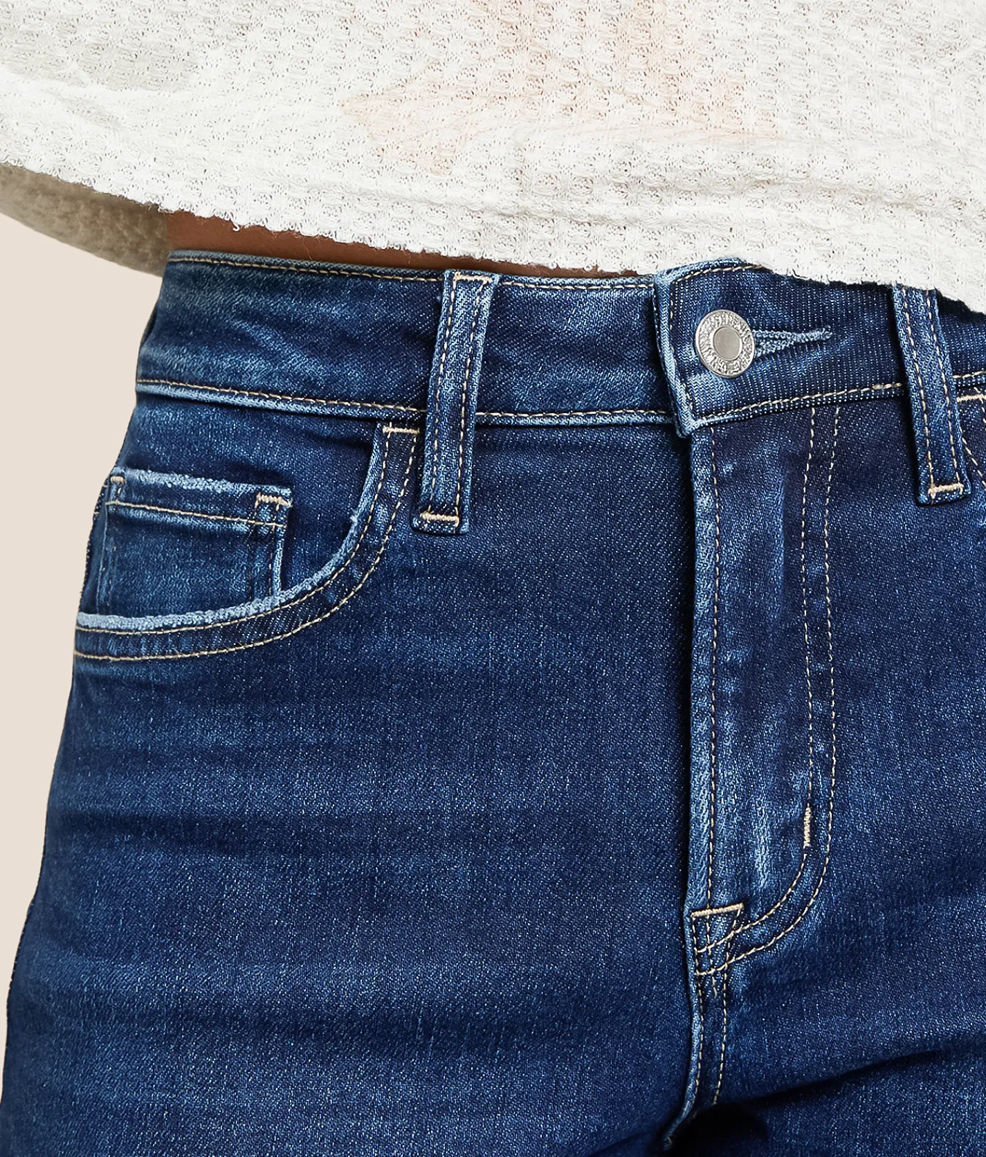Jeans|Bottoms | VERVET by Flying Monkey Kate High Rise Barrel Stretch Jean Blue Snow