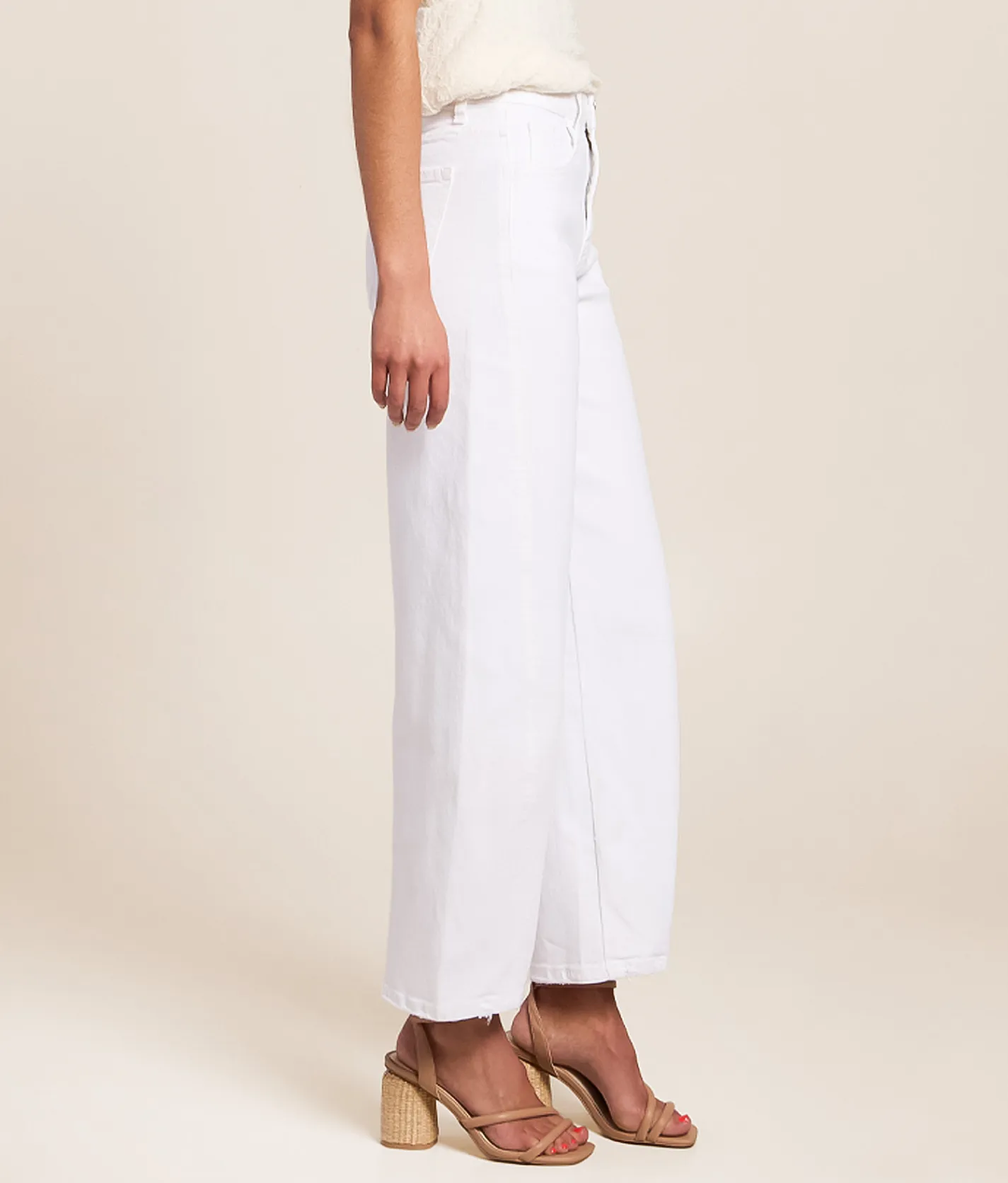 Jeans | VERVET by Flying Monkey Kate High Rise Barrel Stretch Jean Optic White