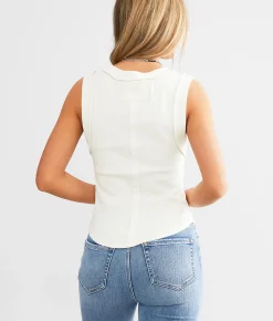 Tops | Free People Kate Ribbed Tank Top Wild Ginger