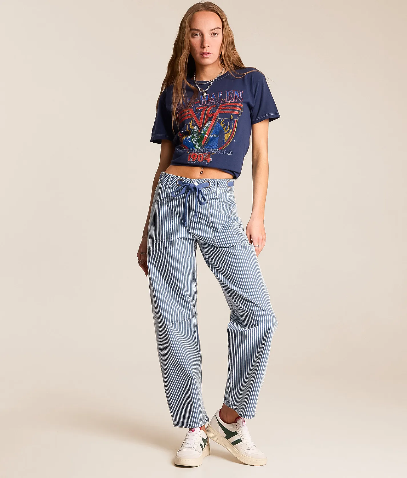 Jeans|Bottoms | VERVET by Flying Monkey Kate Striped Barrel Stretch Jean Coolness