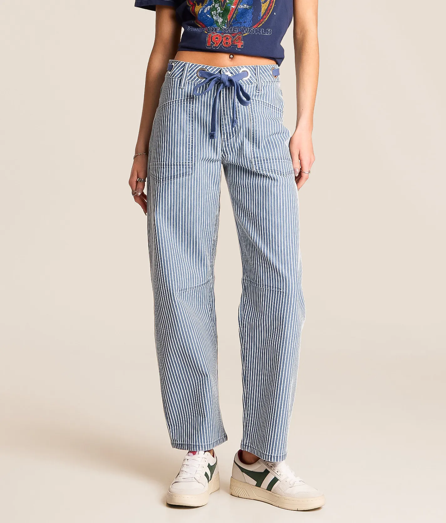 Jeans|Bottoms | VERVET by Flying Monkey Kate Striped Barrel Stretch Jean Coolness